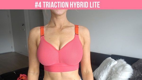 Triumph Sports bra TRIACTION HYBRID LITE with mesh in white